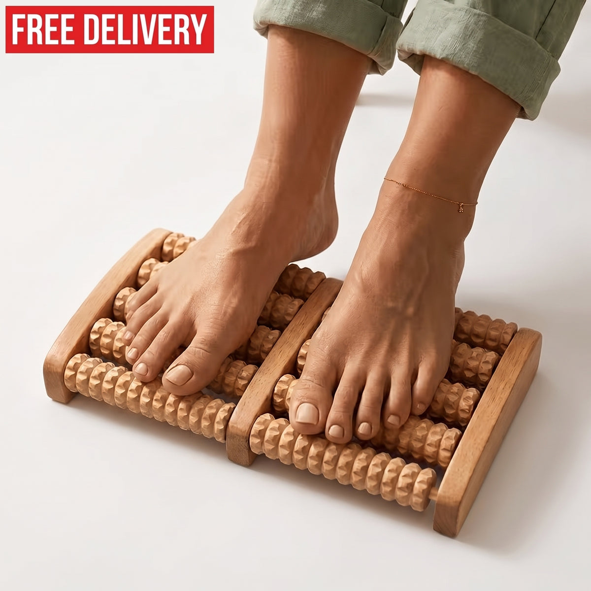 Handcrafted Wooden Foot Massage Roller