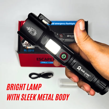 5-in-1 Tactical Multi-Functional Emergency Flashlight