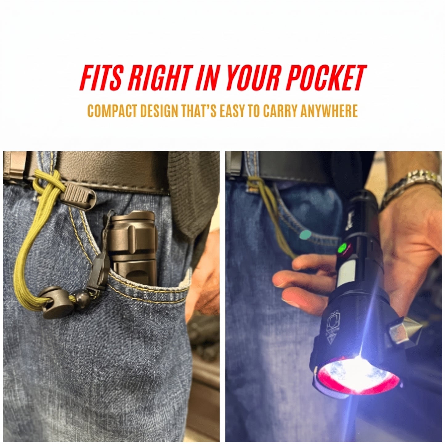 5-in-1 Tactical Multi-Functional Emergency Flashlight